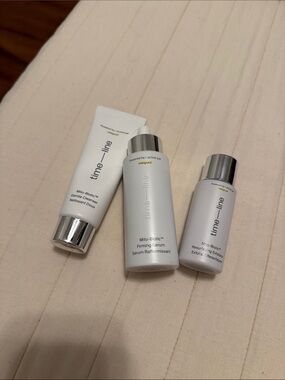 Time-line skincare set facewash, firming serum, exfoliant